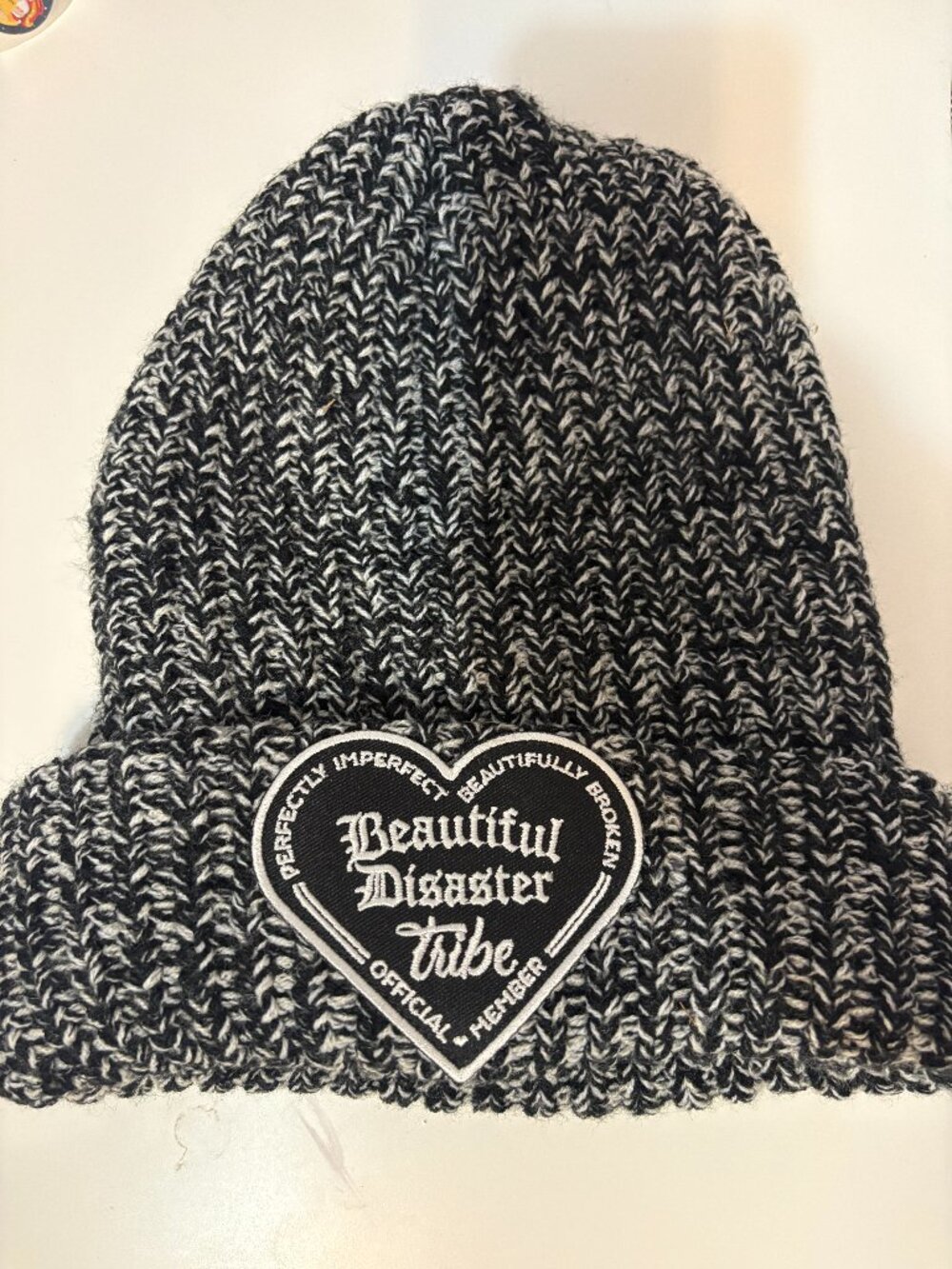 Beautiful Disaster Tribe Perfectly Imperfect Marled Knit Beanie